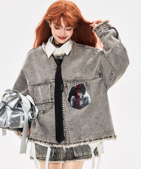 Frayed Portrait Denim Series